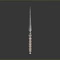 Ornate Fantasy Sword With Spiral Hilt Intricate Guard And Pointed Blade