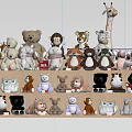 Supermarket Department Store Plush Toys Display Shelf With Various Animal Designs And Multiple Layers