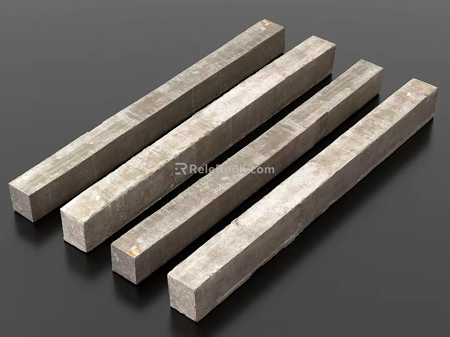 modern column concrete column cement column cement component 3d model