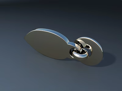 Road Infrastructure Metal Construction With Circular Rings And Blade Shaped Components For Traffic Safety 3d model