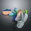 Colorful Clogs In Blue Green Orange Pink And Gray For Daily Living Use