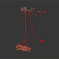 Equipment With Metal Stand Wooden Base And Connecting Wires For Top Components