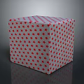 Stylish Cube Shaped Furniture With Red Star Pattern On White Surface Design