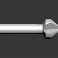 Metal Hardware Countersink Bit With Conical Shape And Smooth Reflective Surface 3d model