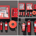 Comprehensive Fire Protection Equipment Collection Featuring Extinguishers Hose Reels And Safety Cabinets
