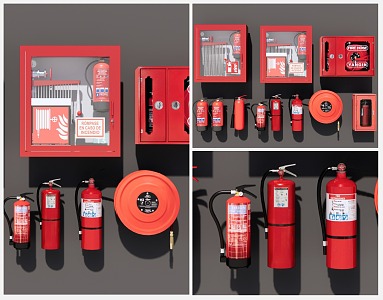 Modern fire extinguisher 3d model