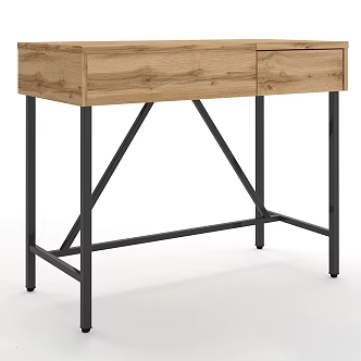 Desk Study Table Wooden Table 3d model