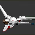 White Model Aircraft With Red Accents Green Component Blue Tip Wings And Detailed Design