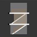 Modern Minimalist Three Story Staircase With Wooden Handrails White Steps And Reflective Floor