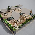 Stylish Outdoor Sofa Sets With Shade Umbrellas Tents And Natural Greenery For Cozy Patio Space
