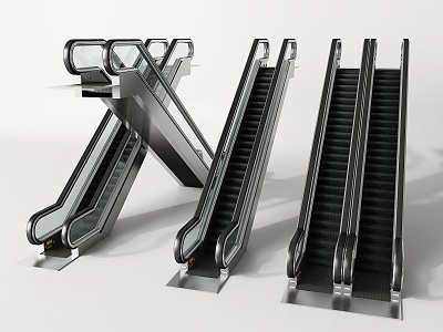 modern elevator escalator elevator 3d model