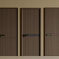 Modern Wooden Hinged Doors With Decorative Patterns And Design Details