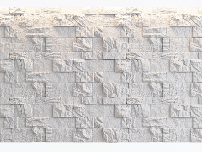 Modern rubble background wall 3d model