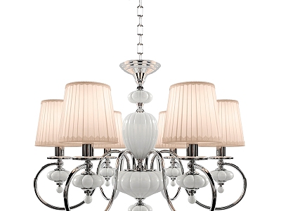 French Style Chandelier Light Luxury Crystal Cream Style Vintage Living Room Dining Room Lamp American Style Rear Creative Master Bedroom Lamp 3d model