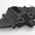 Futuristic Sci Fi Mechanical Vehicle Featuring Dark Gray Detailed Structure And Complex Components 3d model