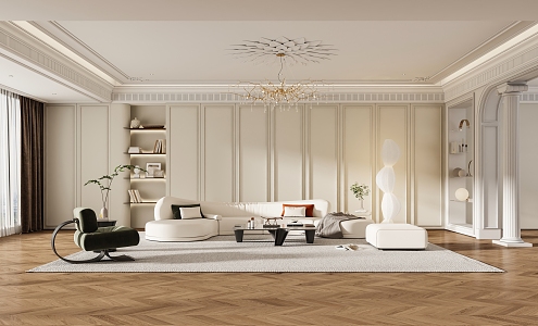 French Living Room 3d model