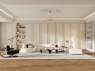 French Living Room 3d model