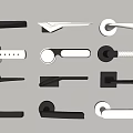Various Modern Door Handles In Black And White Designs For Home Decor