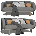 Nordic double sofa 3d model