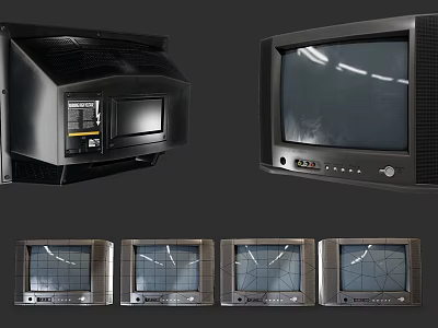 Vintage Television Collection Featuring Various Retro Models And Classic Designs 3d model