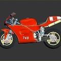 Motorcycle Two-wheeled Motorcycle Cross-country Motorcycle Road Race Motorcycle Motor Vehicle Transport 3d model