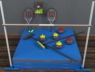 Modern Sports Equipment 3d model