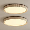 Round Flush Mount Ceiling Lights with Textured Edge Design for Modern Interior Soft Lighting 3d model