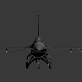 Fighting Falcon F16 aircraft 3d model