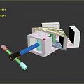 Functional Household Living Supplies Featuring White Geometric Assembly Components And Silver Rod With Black Handle