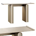Elegant Modern Wooden Console Table With Clean Lines And Smooth Table Surface 3d model