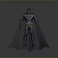 Detailed Batman Costume With Cape Bat Symbol And Utility Belt Design