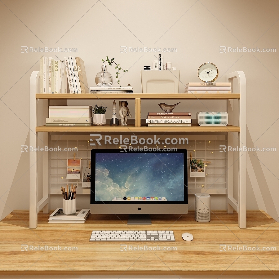 Study Iron Storage Rack Desktop Storage Rack model