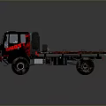 Off Road Flatbed Truck With Black Red Blue Body And 95 Decal