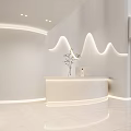 Hospital Outpatient Clinic Modern Interior With Smooth Lines And Lighting