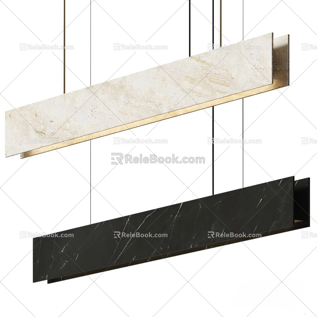 Minimalist chandelier strip lamp light fixture model