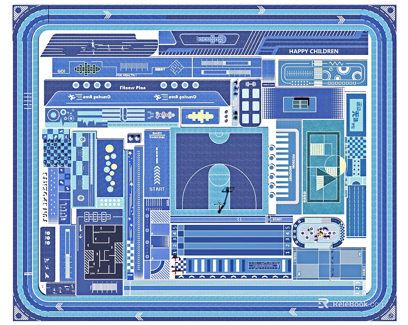 Fire Rescue Access Area Design in Architectural Layout With Structural Safety Details 3d model