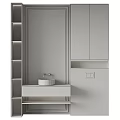 Modern sink mixer button sink forming rack 3d model
