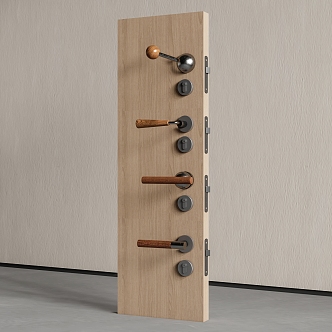 Modern medieval door handle door lock split lock 3d model