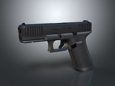 Glock 19 Gen 5 Pistol Design Features Tactical Handling And Black Finish 3d model