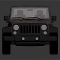 Classic Gray Jeep Off Road Vehicle With Red Wheels And Hardtop Design