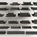 Chinese-style Eaves Ancient Architecture Eaves Line Eaves Tile Architecture Roof Style Architectural Components 3d model