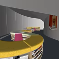 modern library 3d model