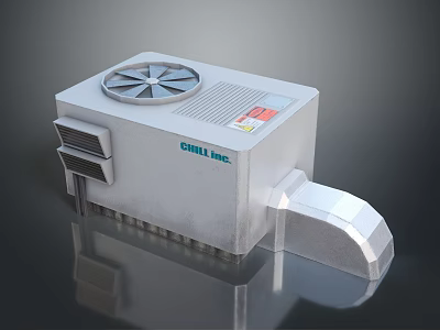 Industrial Chiller Equipment by CHILL INC Featuring Fan and Heat Dissipation System 3d model