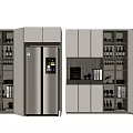 Modern Wine Cabinet With Glass Doors LED Lighting And Display Shelves For Wine Bottles