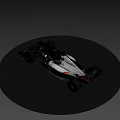 JANS F1 Racing Car In Red And White With Aerodynamic Body And Large Tires