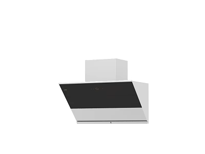 Modern White and Black Kitchen Range Hood with Sleek Design for Contemporary Kitchens 3d model