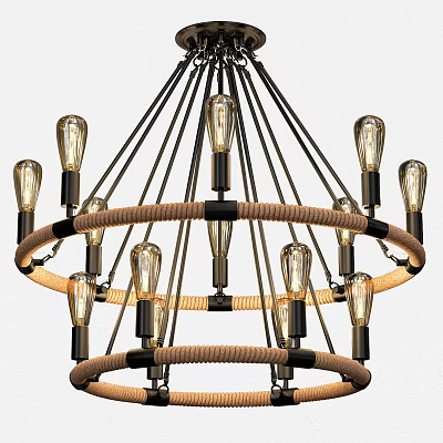 Industrial LOFT chandelier 3d model