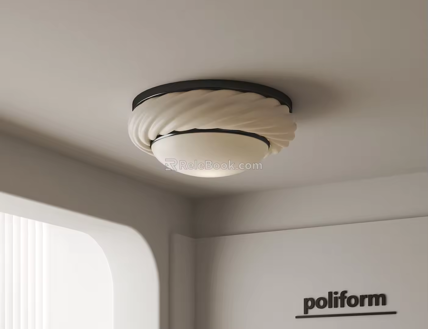 Modern bedroom ceiling lamp cream wind ceiling lamp 3d model