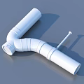 White Plastic Plumbing Fitting with Curved Design and Connection Parts for Household Drainage Systems