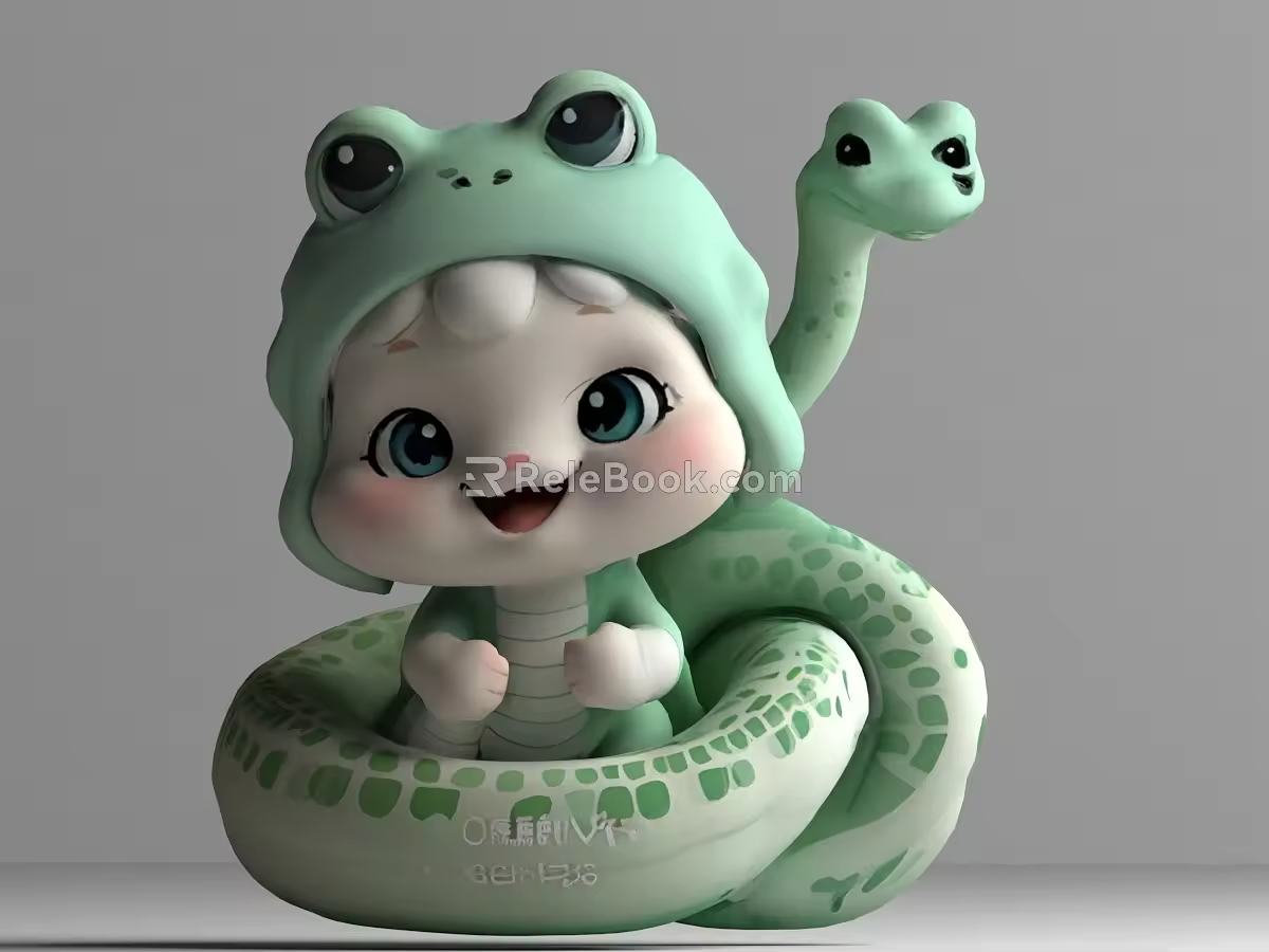 Baby Snake Year of the Snake Ornaments 3d model